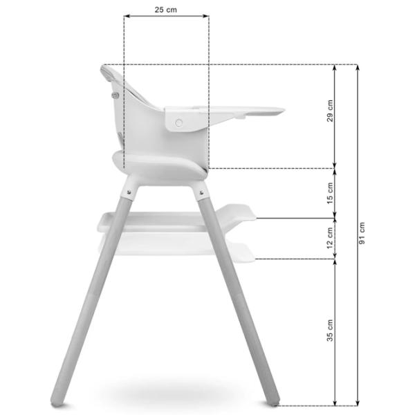 Scaun de masă Caretero Bravo (5908310392691) / 6 luni / Gray  photo 8 Scaun de masă Caretero Bravo (5908310392691) / 6 luni / Gray  photo 8