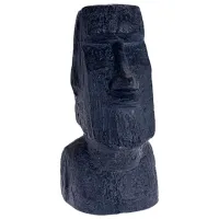 Figurină de gradină ProGarden Figura Moai Ceramică / Black
