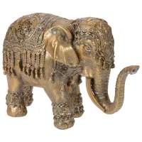 Figurină de gradină ProGarden Elefant în pelerină Piatră artificială / Bronze