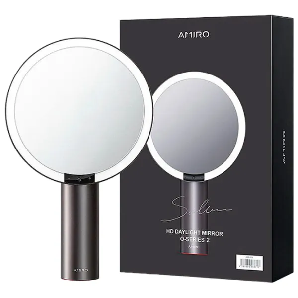 Зеркало для макияжа Xiaomi Amiro O-Series HD Daylight Односторонняя / Черный photo 5