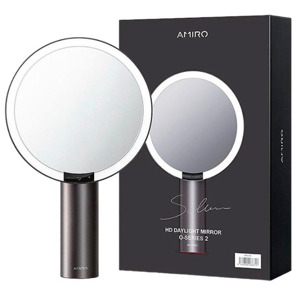 Зеркало для макияжа Xiaomi Amiro O-Series HD Daylight Односторонняя / Черный photo 5