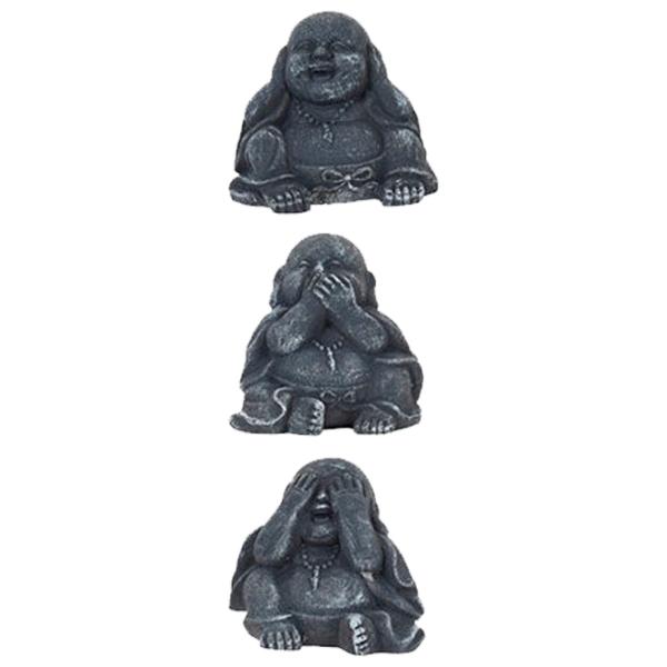 Figurină de gradină H&S Buddha nu vede, nu aude, nu vorbeste Policeramică / Multicolor photo 2