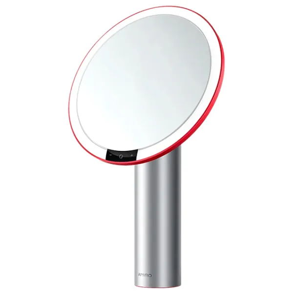 Зеркало для макияжа Xiaomi Amiro O-Series HD Daylight Односторонняя / Красный photo 3