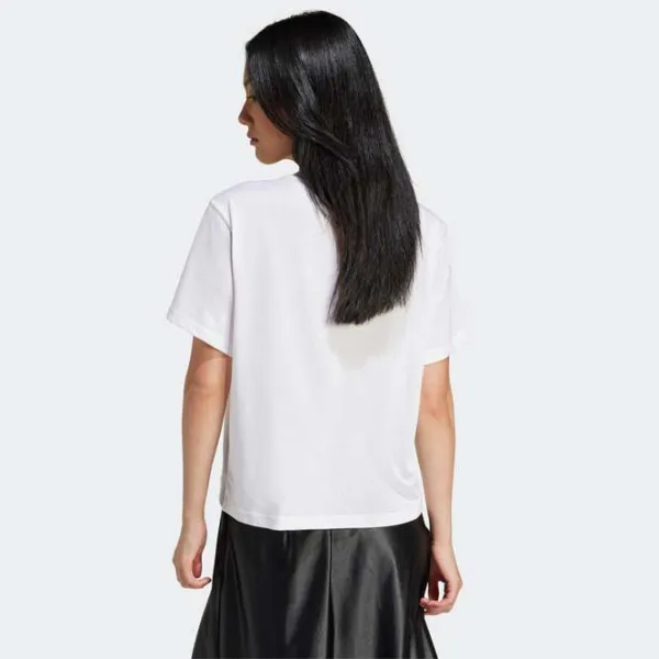 Tricou pentru femei Adidas Trefoil Tee Boxy  / White photo 2