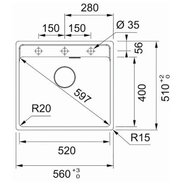 Кухонная мойка Franke MRG 610-52 TL 56 x 51 / Искусственный камень / Черный photo 2 Кухонная мойка Franke MRG 610-52 TL 56 x 51 / Искусственный камень / Черный photo 2
