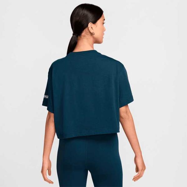 Футболка для женщин Nike Nsw Short-Sleeve Cropped Varsity  / Тёмно-синий photo 2