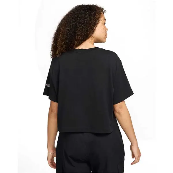 Футболка для женщин Nike Nsw Short-Sleeve Cropped Varsity  / Черный photo 2