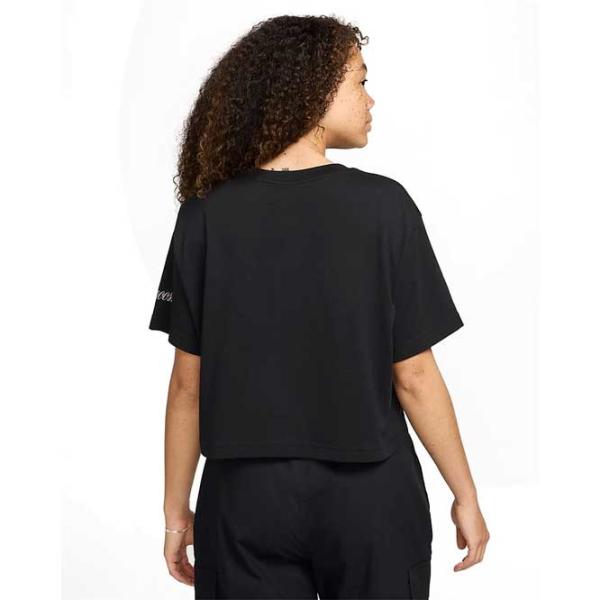 Футболка для женщин Nike Nsw Short-Sleeve Cropped Varsity  / Черный photo 2