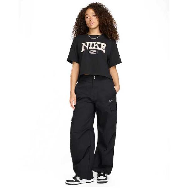 Футболка для женщин Nike Nsw Short-Sleeve Cropped Varsity  / Черный photo 4