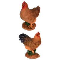 Figurine de grădină ProGarden Cocoș și găină Ceramică / Brown photo 2