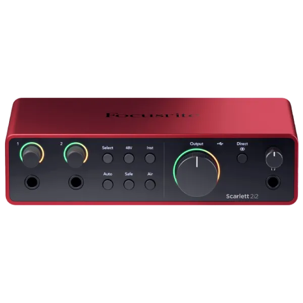 Аудио интерфейс Focusrite Scarlett 2i2 4th Gen 192 кГц / 20 Гц - 20 кГц / Красный photo 1