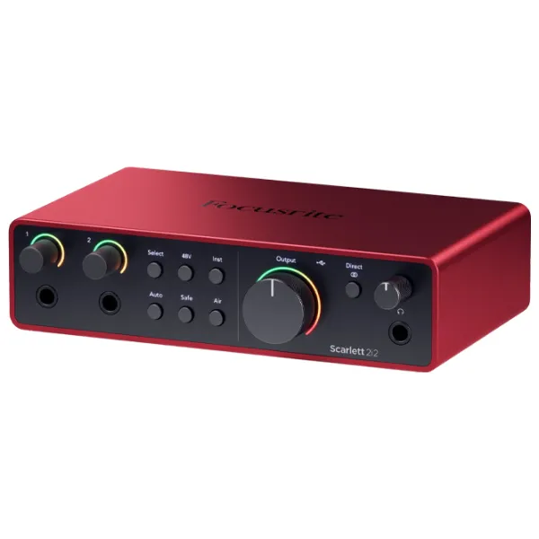 Аудио интерфейс Focusrite Scarlett 2i2 4th Gen 192 кГц / 20 Гц - 20 кГц / Красный photo 4