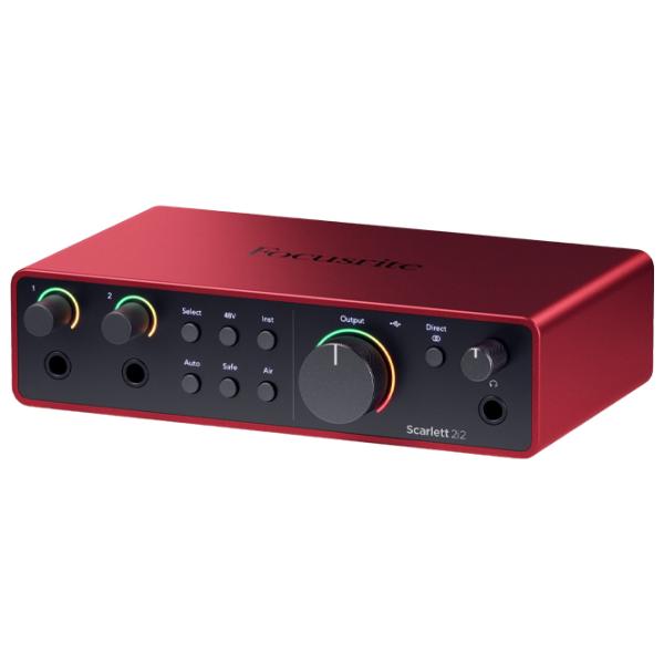 Аудио интерфейс Focusrite Scarlett 2i2 4th Gen 192 кГц / 20 Гц - 20 кГц / Красный photo 4