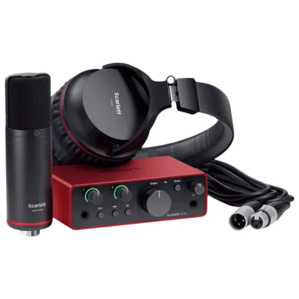 Аудио интерфейс Focusrite Scarlett Solo 4th Gen Studio 192 кГц / 20 Гц - 20 кГц / Красный photo 1
