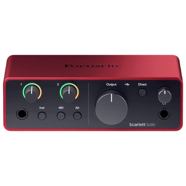 Аудио интерфейс Focusrite Scarlett Solo 4th Gen Studio 192 кГц / 20 Гц - 20 кГц / Красный photo 2