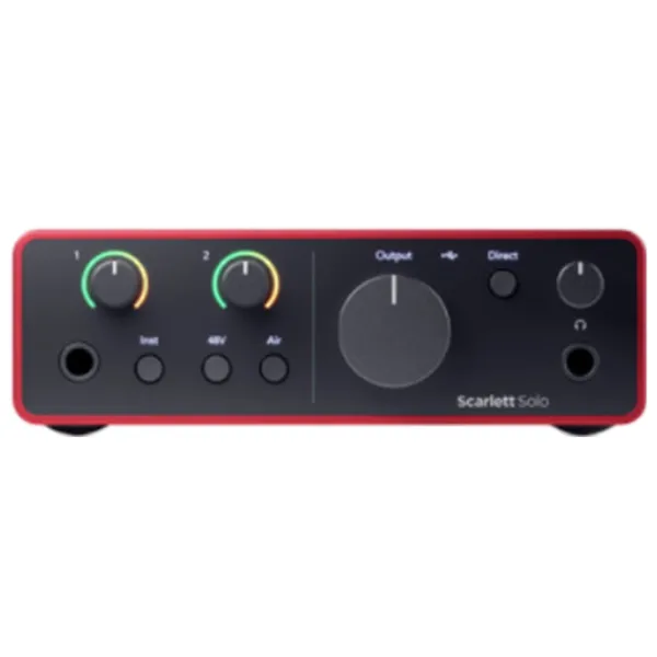 Аудио интерфейс Focusrite Scarlett Solo 4th Gen Studio 192 кГц / 20 Гц - 20 кГц / Красный photo 3