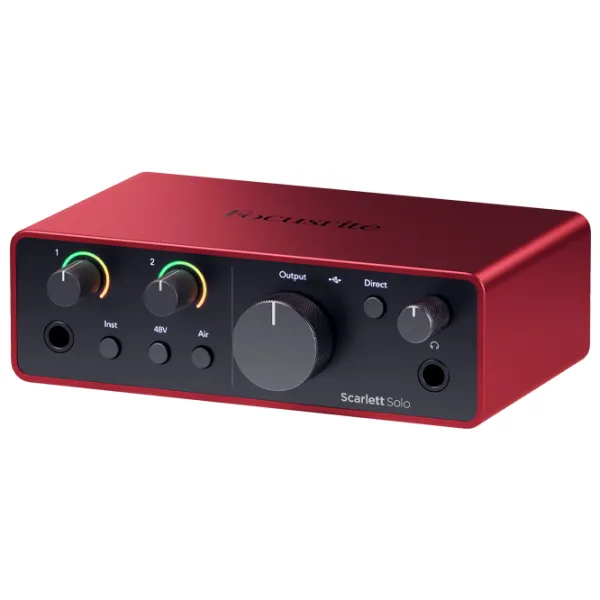 Аудио интерфейс Focusrite Scarlett Solo 4th Gen Studio 192 кГц / 20 Гц - 20 кГц / Красный photo 4