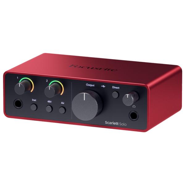 Аудио интерфейс Focusrite Scarlett Solo 4th Gen Studio 192 кГц / 20 Гц - 20 кГц / Красный photo 4