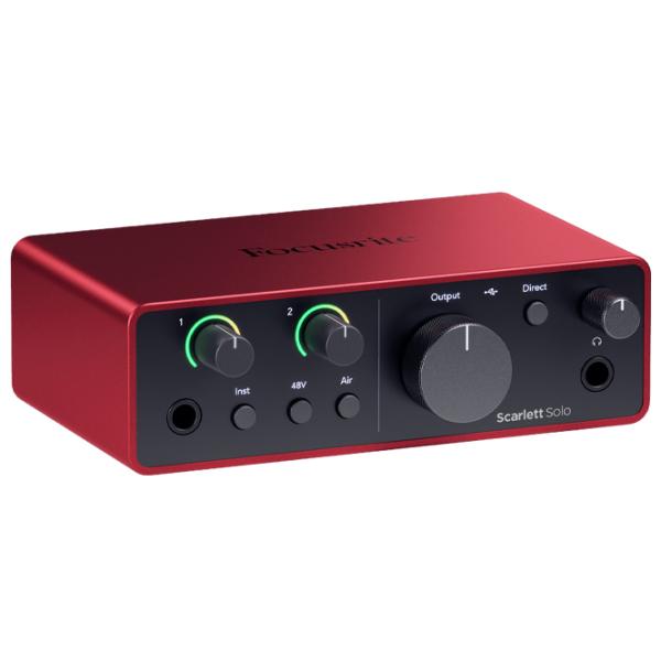 Аудио интерфейс Focusrite Scarlett Solo 4th Gen Studio 192 кГц / 20 Гц - 20 кГц / Красный photo 6