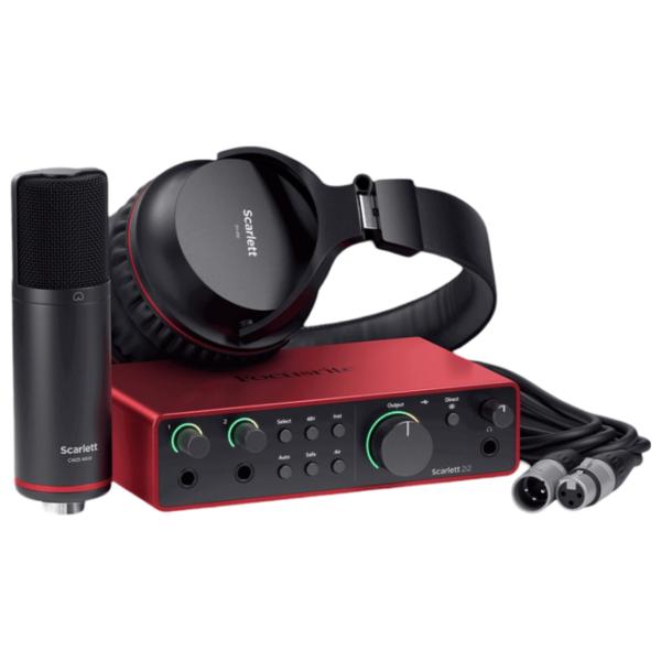 Аудио интерфейс Focusrite Scarlett 2i2 4th Gen Studio 192 кГц / 20 Гц - 20 кГц / Красный photo 1
