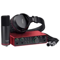 Аудио интерфейс Focusrite Scarlett 2i2 4th Gen Studio 192 кГц / 20 Гц - 20 кГц / Красный