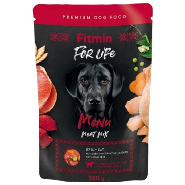 Hrană pentru câini umedă Fitmin For Life Adult  0.35 kg / Carne  photo 1 Hrană pentru câini umedă Fitmin For Life Adult  0.35 kg / Carne  photo 1