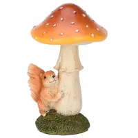 Figurină de gradină H&S Ciupearcă cu animal Piatră artificială / Multicolor