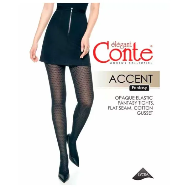 Колготки для женщин Conte FANTASY ACCENT 21C-178 3 / Черный photo 3