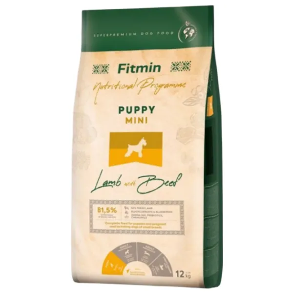 Hrană pentru câini uscată Fitmin Mini Puppy  12 kg / Vită photo 1 Hrană pentru câini uscată Fitmin Mini Puppy  12 kg / Vită photo 1