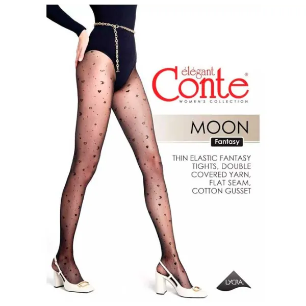 Colanți pentru femei Conte MOON 23C-67 3 / Black photo 3
