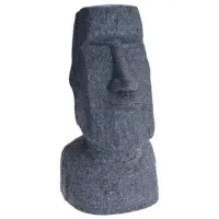 Figurină de gradină ProGarden Figura Moai Ceramică / Gray