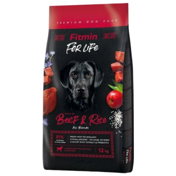 Hrană pentru câini uscată Fitmin For Life  12 kg / Vită, orez photo 1 Hrană pentru câini uscată Fitmin For Life  12 kg / Vită, orez photo 1