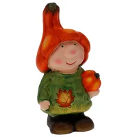 Figurină de gradină Autumn Pitic în pălărie de ciupearcă Policeramică / Multicolor