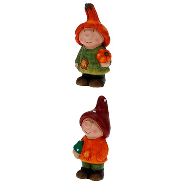Figurină de gradină Autumn Pitic în pălărie de ciupearcă Policeramică / Multicolor photo 2 Figurină de gradină Autumn Pitic în pălărie de ciupearcă Policeramică / Multicolor photo 2