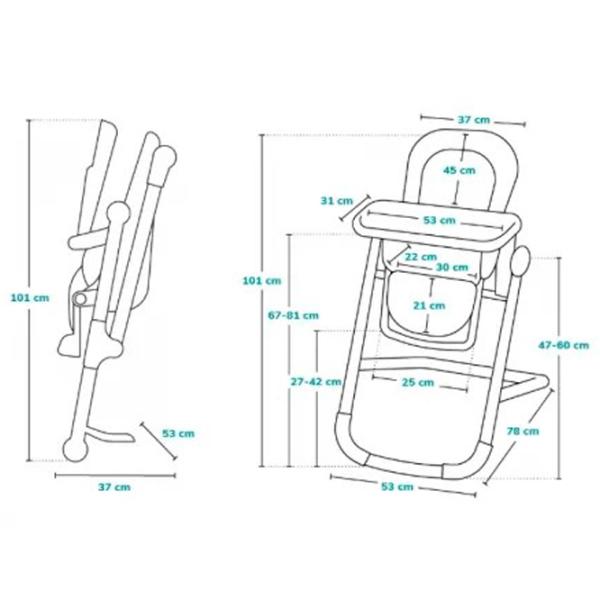 Стульчик для кормления Lionelo Cora Plus (5903771704359) / 6 месяцев / Серый  photo 9 Стульчик для кормления Lionelo Cora Plus (5903771704359) / 6 месяцев / Серый  photo 9