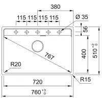 Кухонная мойка Franke MRG 610-72 TL 76 x 51 / Искусственный камень / Bianco photo 2