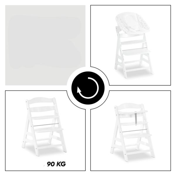 Стульчик для кормления Hauck Alpha+ (4007923661376) / 6 месяцев / Белый photo 7