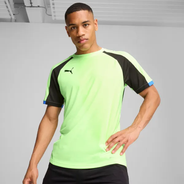 Tricou pentru bărbați Puma Individualliga Jersey Fizzy 100% poliester / Green photo 5