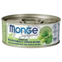 Корм для кошек влажный Monge Supreme M00787 0.08 кг / Тунец, коричневый рис, гинкго билоба