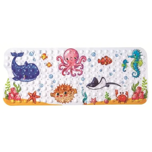 Коврик для ванной 4Play Underwater World ПВХ / Белый photo 1