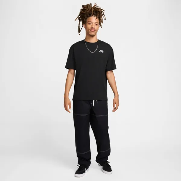 Tricou pentru bărbați Nike Sb Logo Skate T-Shirt 100% bumbac / Black photo 4
