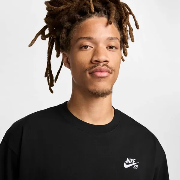 Tricou pentru bărbați Nike Sb Logo Skate T-Shirt 100% bumbac / Black photo 5