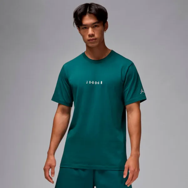 Tricou pentru bărbați Nike M Jordan Emb Jordan Air Crew 100% bumbac / Dark Green photo 3