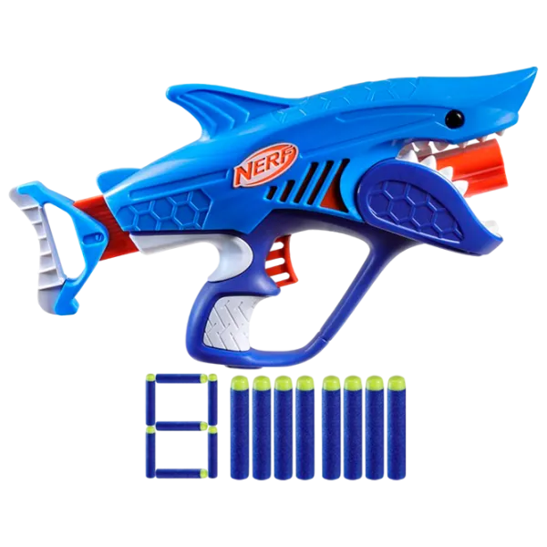 Blaster Hasbro Sharkfire F8645 6+ / Săgeți / Blue photo 1 Blaster Hasbro Sharkfire F8645 6+ / Săgeți / Blue photo 1