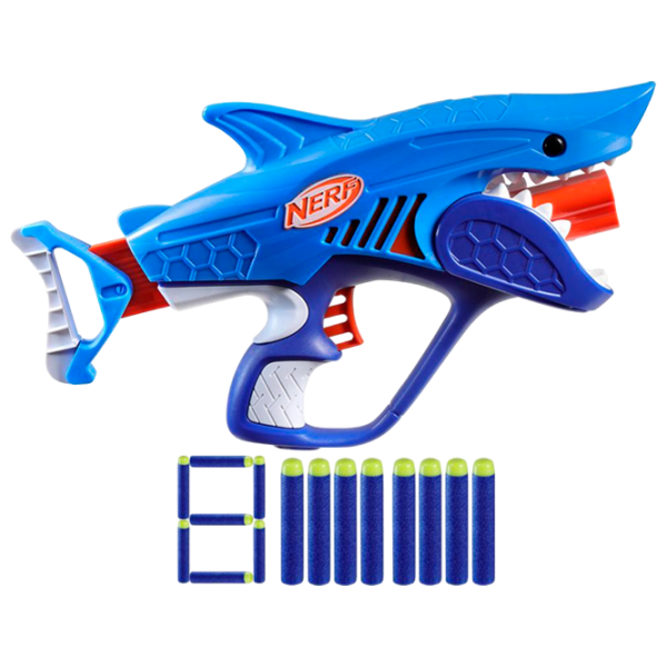 Blaster Hasbro Sharkfire F8645 6+ / Săgeți / Blue photo 1 Blaster Hasbro Sharkfire F8645 6+ / Săgeți / Blue photo 1