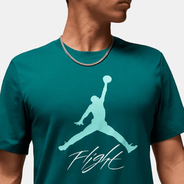 Tricou pentru bărbați Nike Jumpman Flight Hbr Tee 100% bumbac / Dark Green photo 10