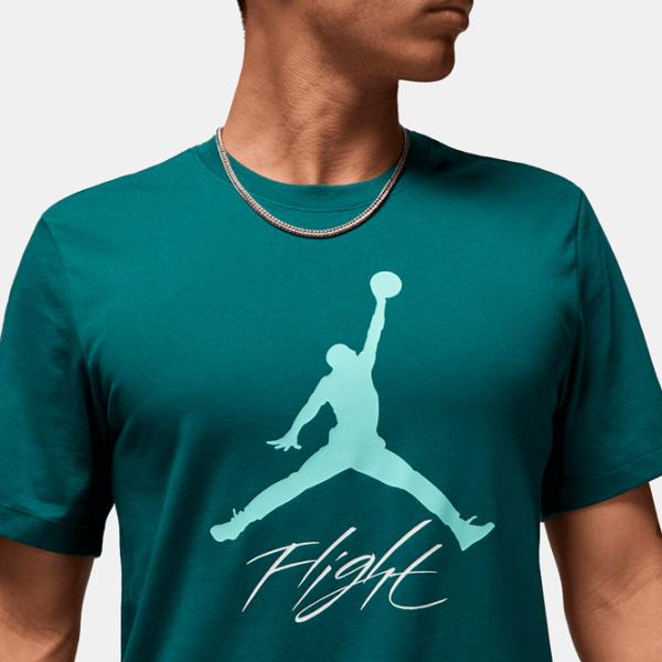 Футболка для мужчин Nike Jumpman Flight Hbr Tee 100% хлопок / Тёмно-зелёный photo 4