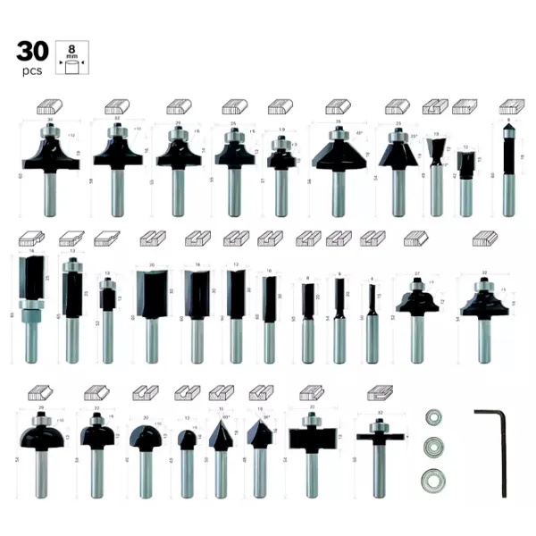 Set de freze Bosch 2607017475 Oțel photo 4