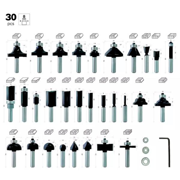 Set de freze Bosch 2607017475 Oțel photo 4