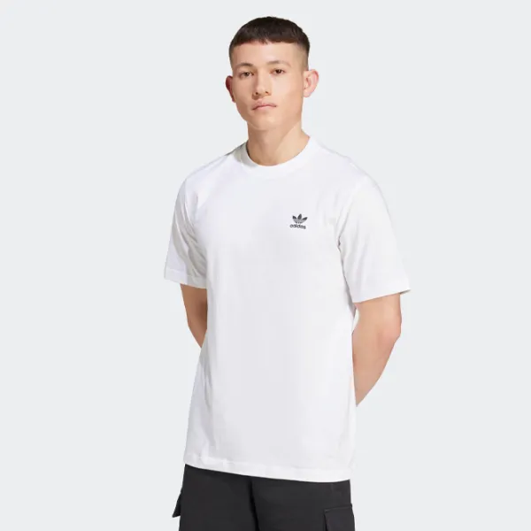 Tricou pentru bărbați Adidas Trefoil Essentials 100% bumbac / White photo 2